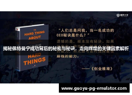 揭秘佩特曼宁成功背后的秘密与秘诀，走向辉煌的关键因素解析